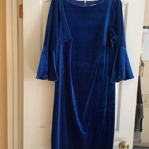 Blue velvet dress like new